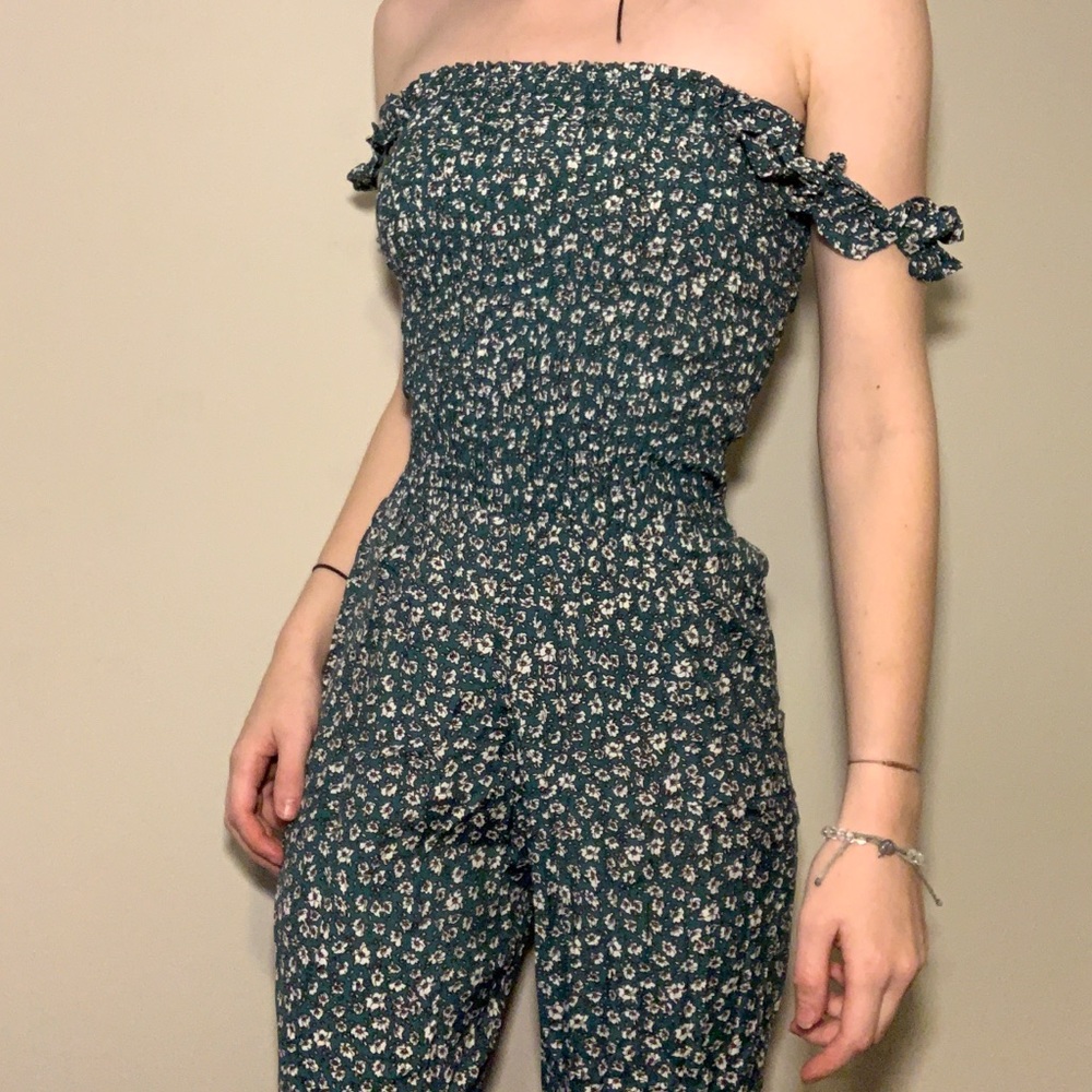 Floral Jumpsuit with Flare Legs
